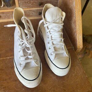 Converse High Top Platform Sneaker (Women), size 7M, White